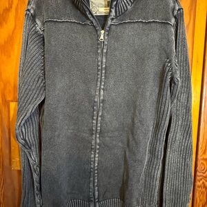 BKE Charcoal Zip-Up Sweater for Men